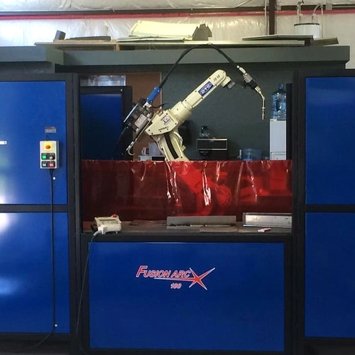 Fusion Arc 180 Automated Welder, Showcasing the Robotic Arm